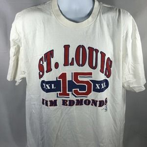 Vintage St Louis Cardinals Jim Edmonds MLB T-Shirt Mens Size XL Y2K Early 2000s
